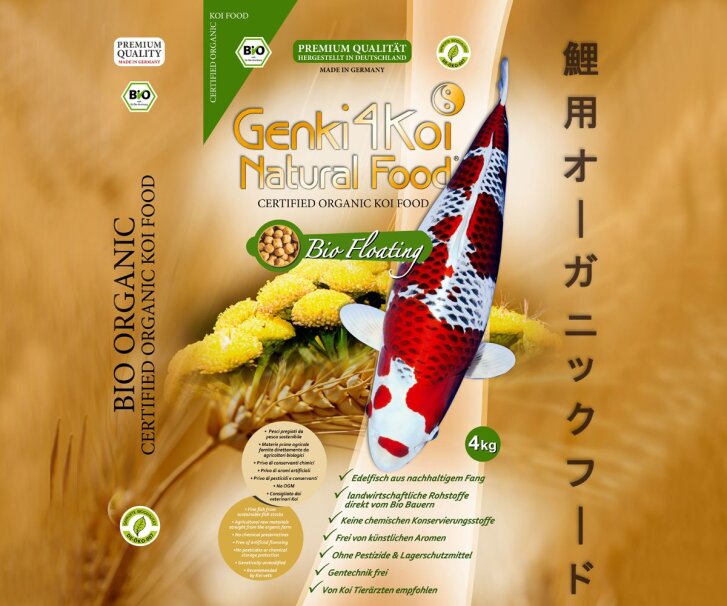 BIO Koi Futter Genki4Koi Natural Food® Bio Floating 4kg 5 mm - IT BIO 013